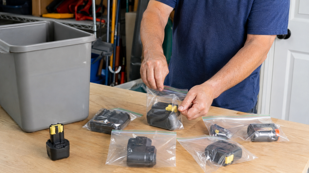Lithium-ion batteries prepared safely for a specialized recycling facility